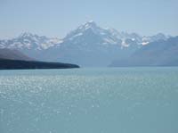 Mt Cook across lake